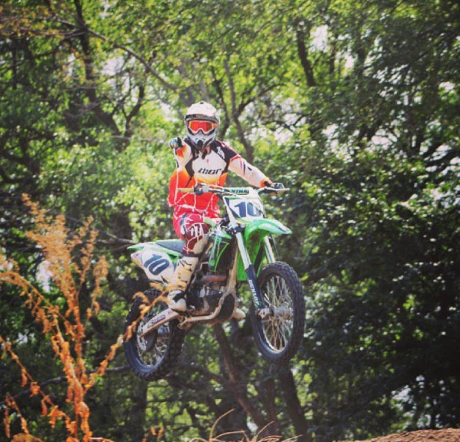 Jeff on his dirtbike